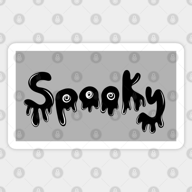 Spooky Drip Lettering Design, made by EndlessEmporium Magnet by EndlessEmporium